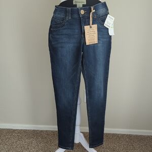Democracy Dark Blue Stretch Skinny Jeans, Size 4